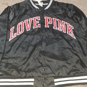 Victoria Secret Love Pink Satin Jacket size Med